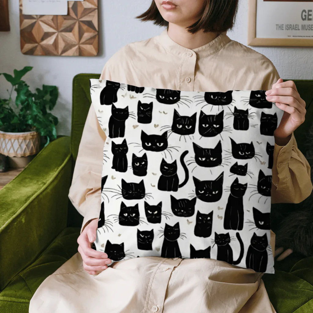 sian_のたくさんの黒猫 Cushion