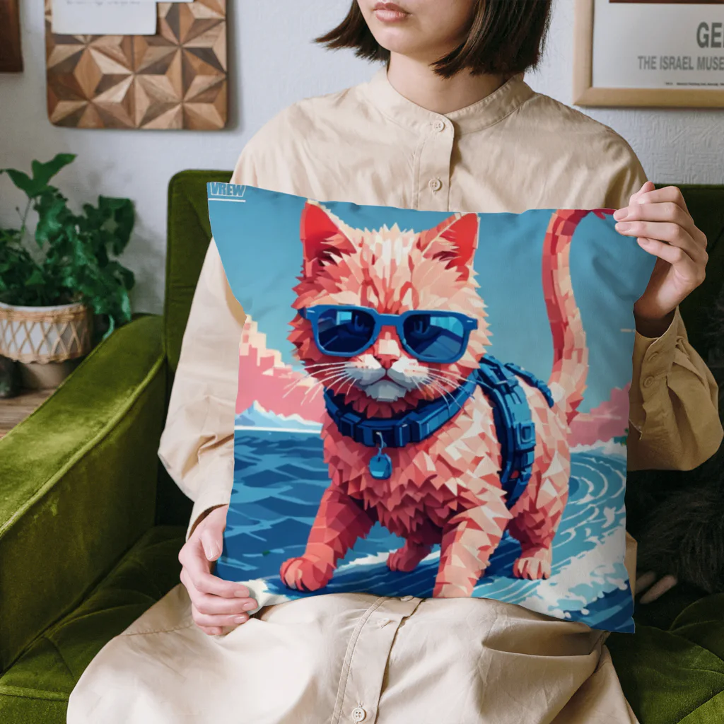 メロンパン猫のサーファーキャット Cushion