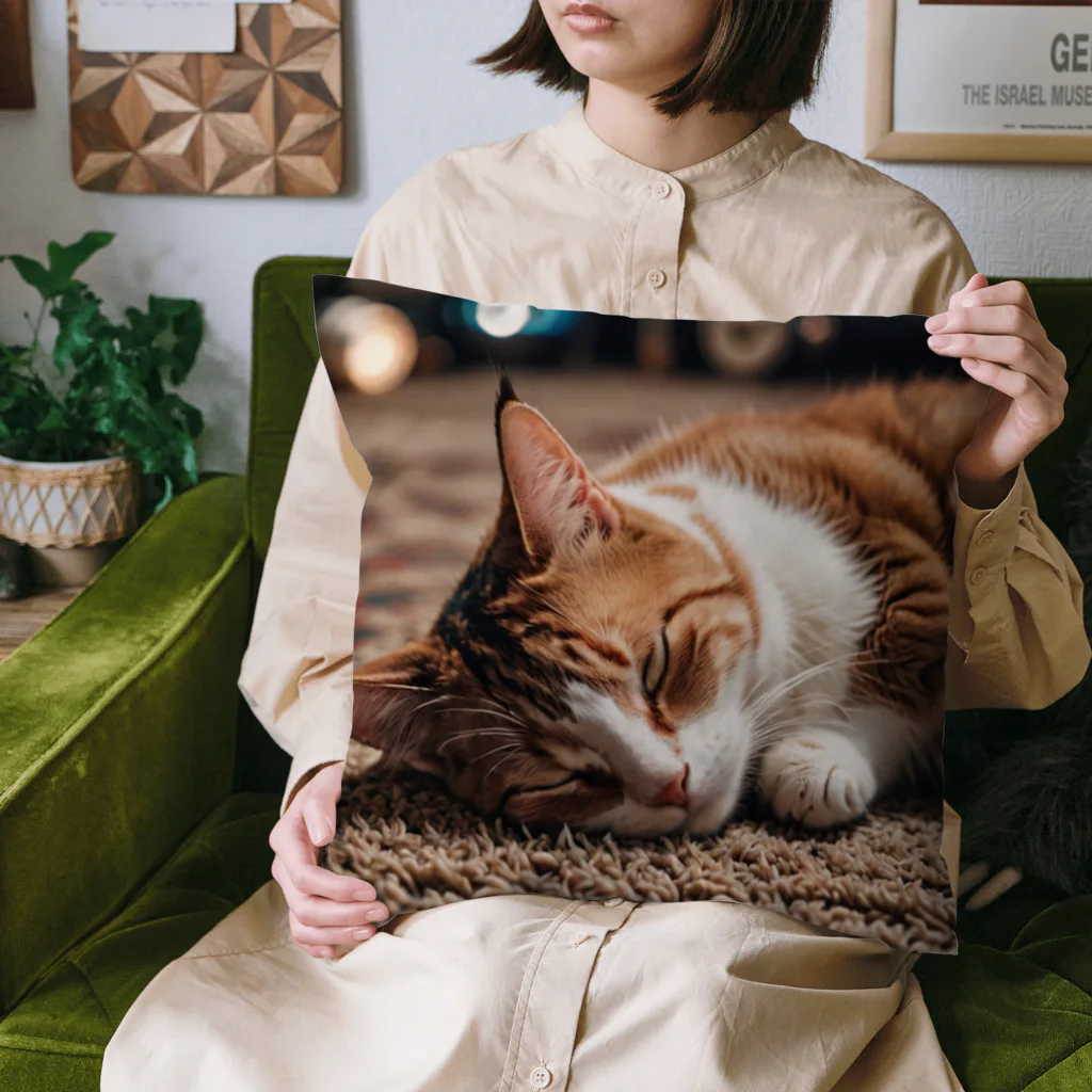 IKEDAYAの寝ている猫 Cushion