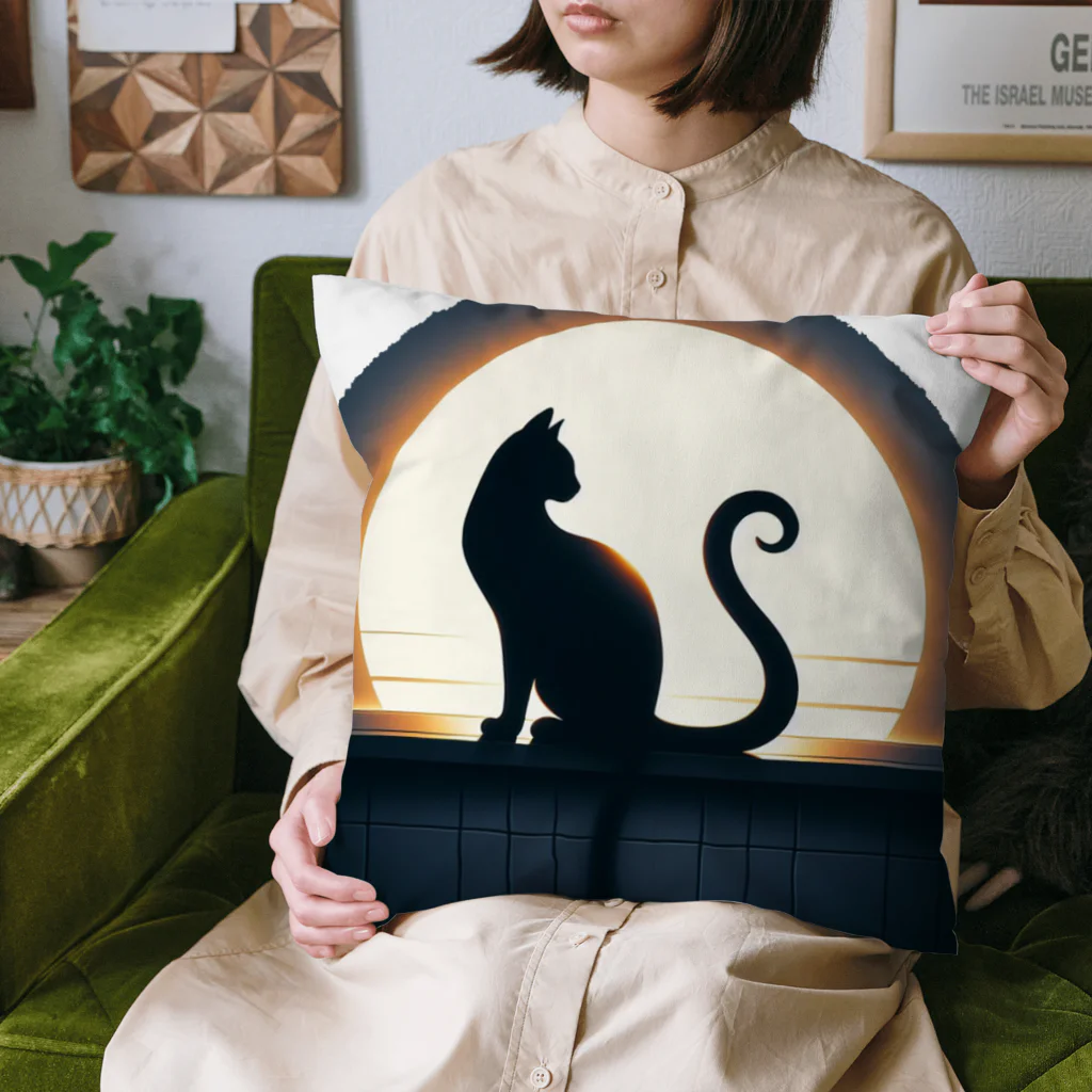 万事屋の猫のシルエットが美しい Cushion