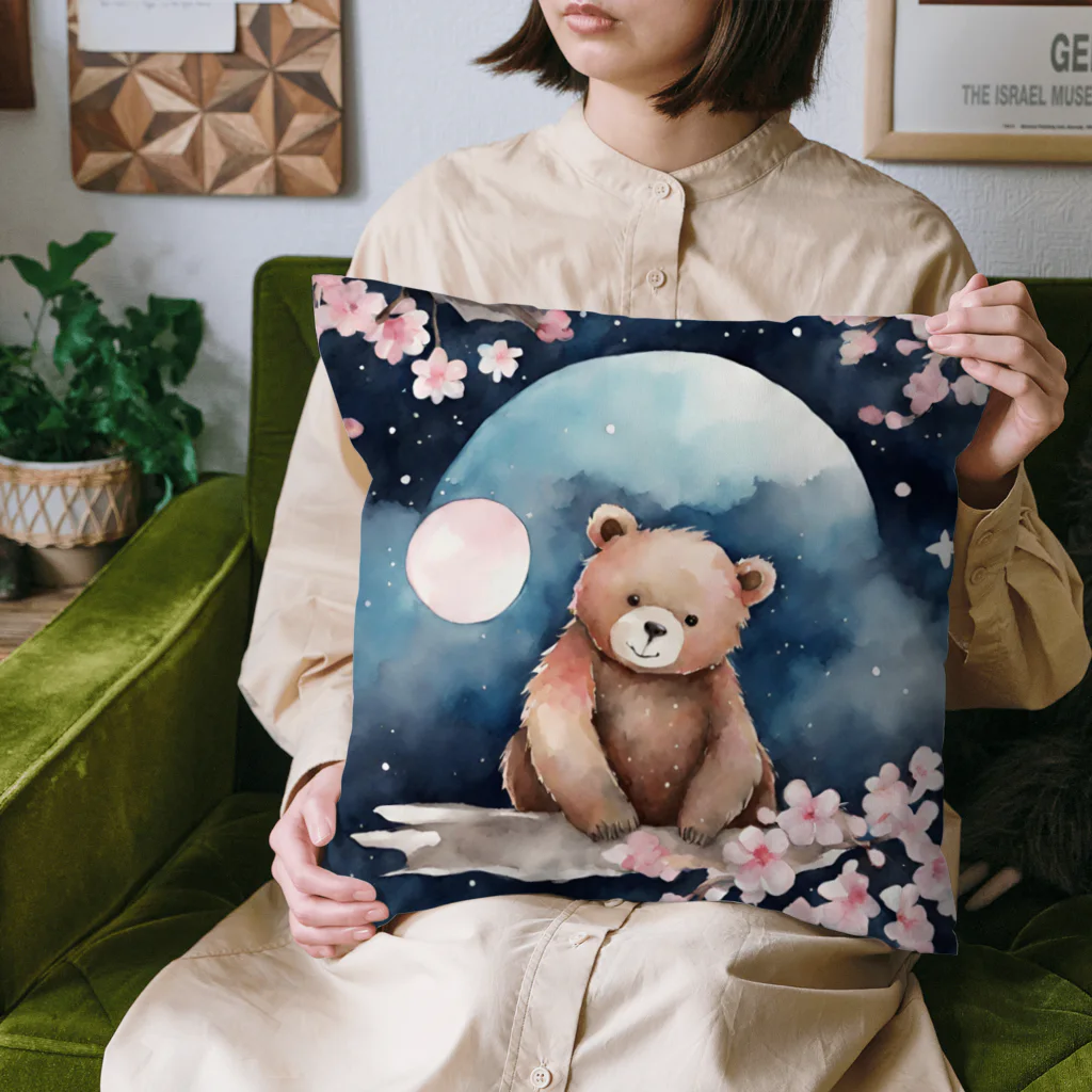 星降る夜にのsakura_bear Cushion