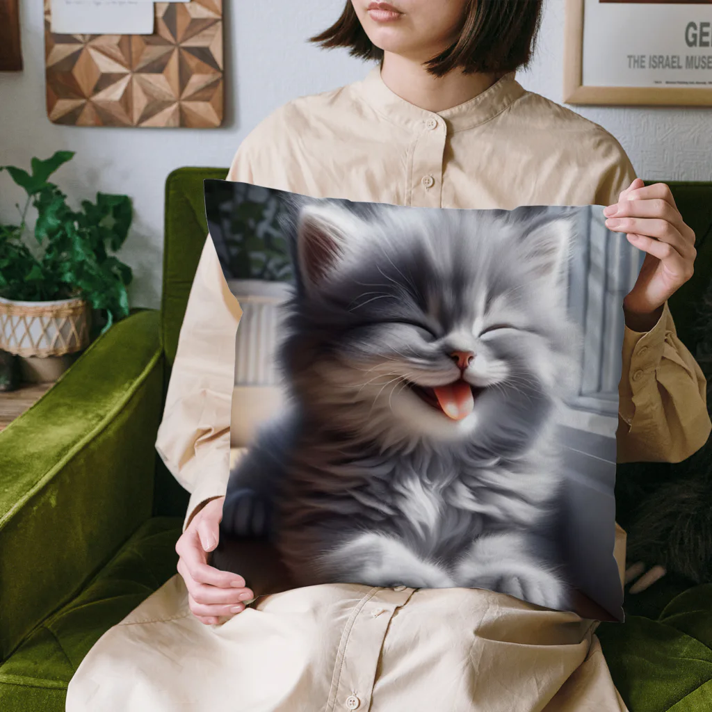 kangekiのあかんべにゃんこNo.4 Cushion