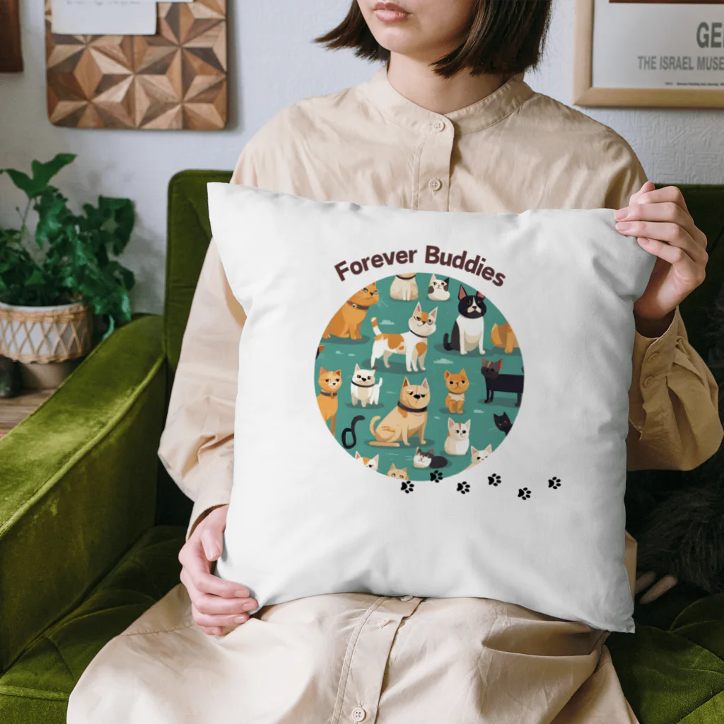 Toridoshisanの永遠の友達！ワンニャン Cushion