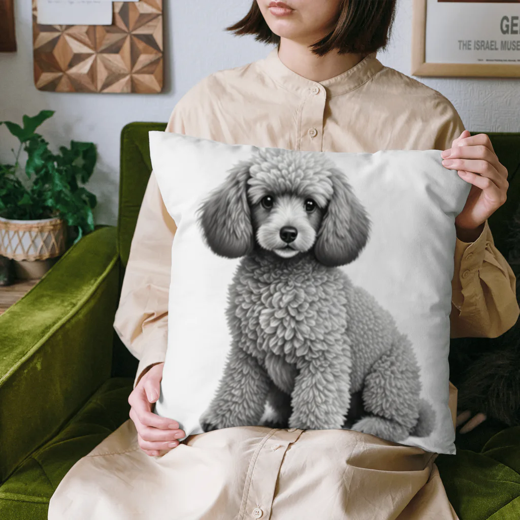 きほんてきにはものと～んのトイプードル Cushion