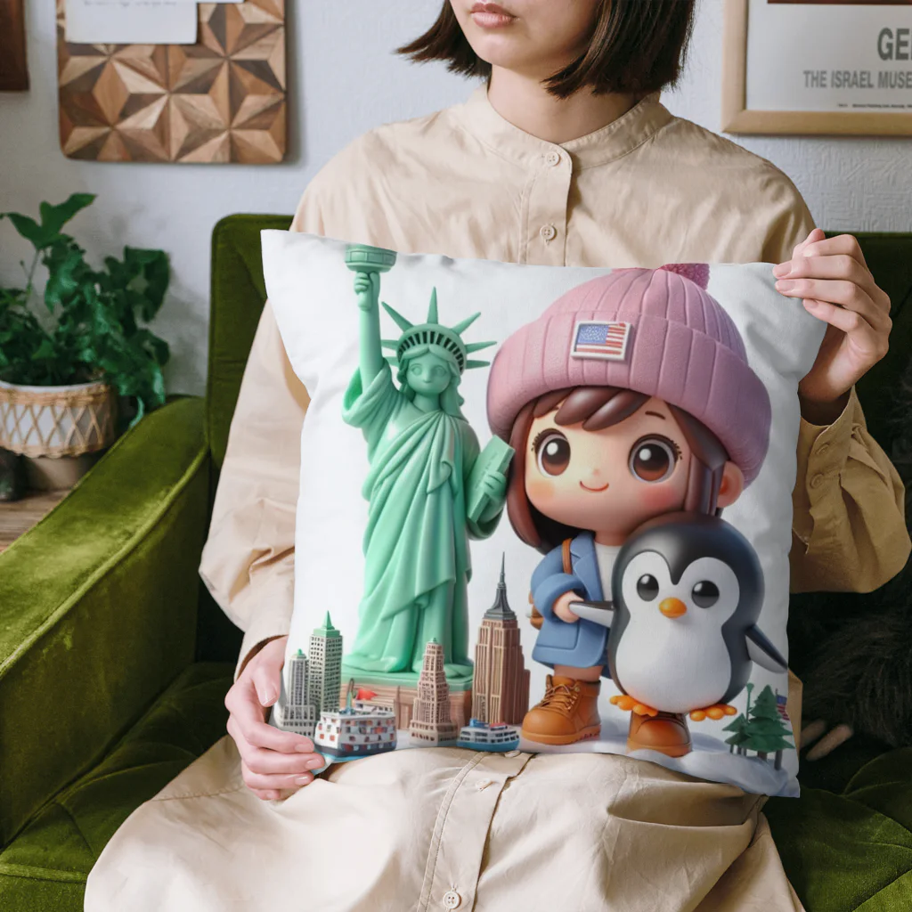 JUPITERの自由のペンギン Cushion