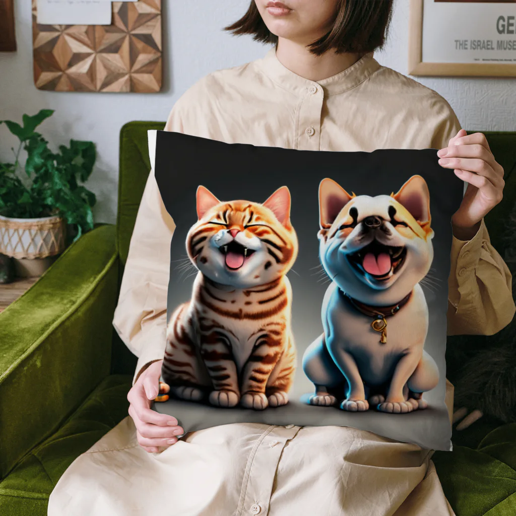 musashiyaのご機嫌な猫と犬 Cushion