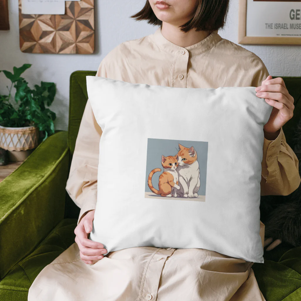 Yu-pirateの親子猫 Cushion