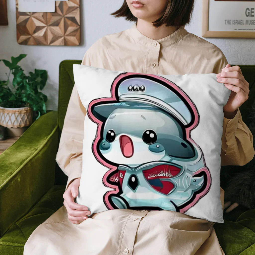 れいのびっくり水兵イルカの航海　色違い Cushion