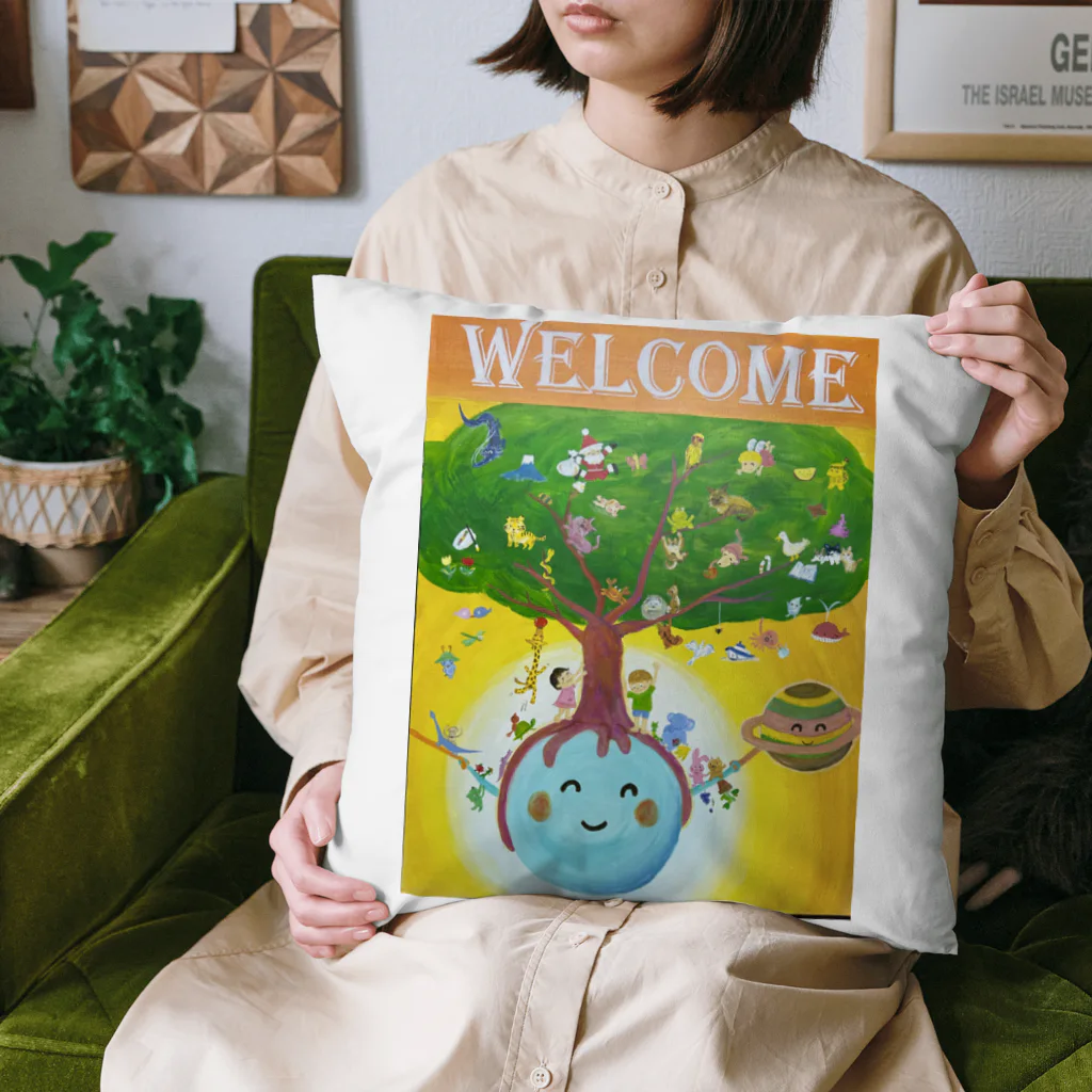 yoko-art-121のwelcome クッション