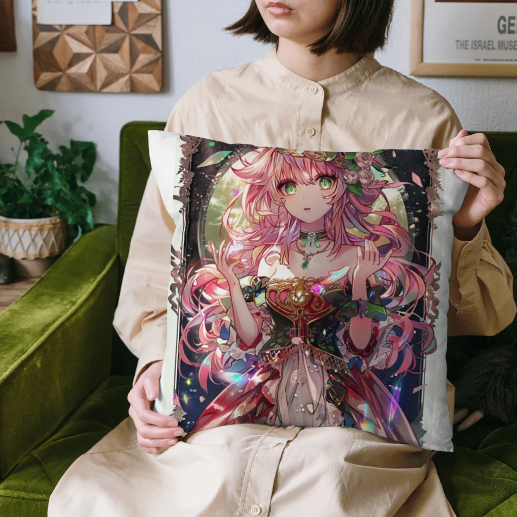 シロクマペンギンのローズプリンセス（プレミアムバージョン） Cushion