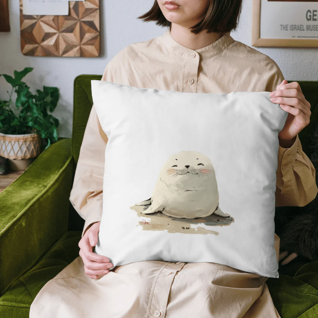 ronstr_のにっこりアザラシ Cushion