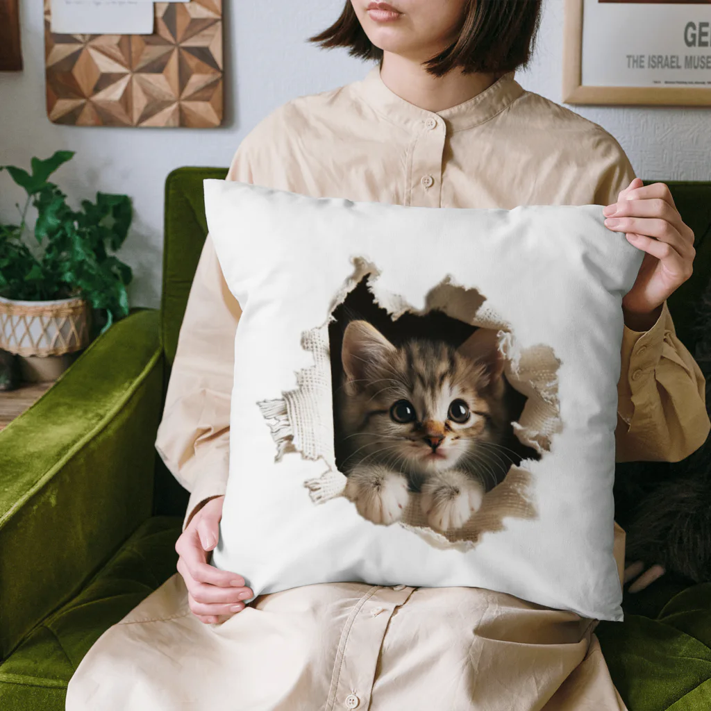 oniyanma64の子猫外を見る Cushion