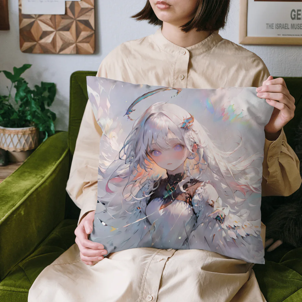 bellzetのWhite Melting Angel Cushion