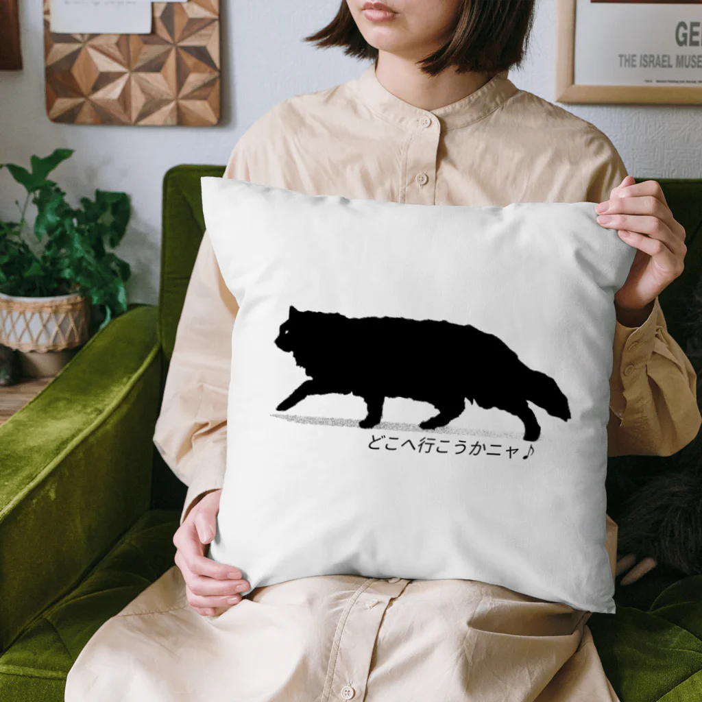 逃亡する猫「見世棚」の逃亡する猫 Cushion