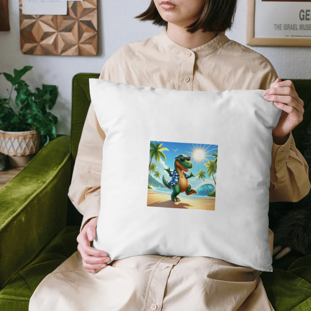 samkorのティラノサウルスのサマーバケーション Cushion