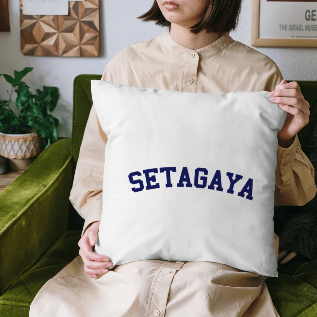 せたが屋さんの世田谷グッズ　ネイビーロゴ（setagaya item） Cushion