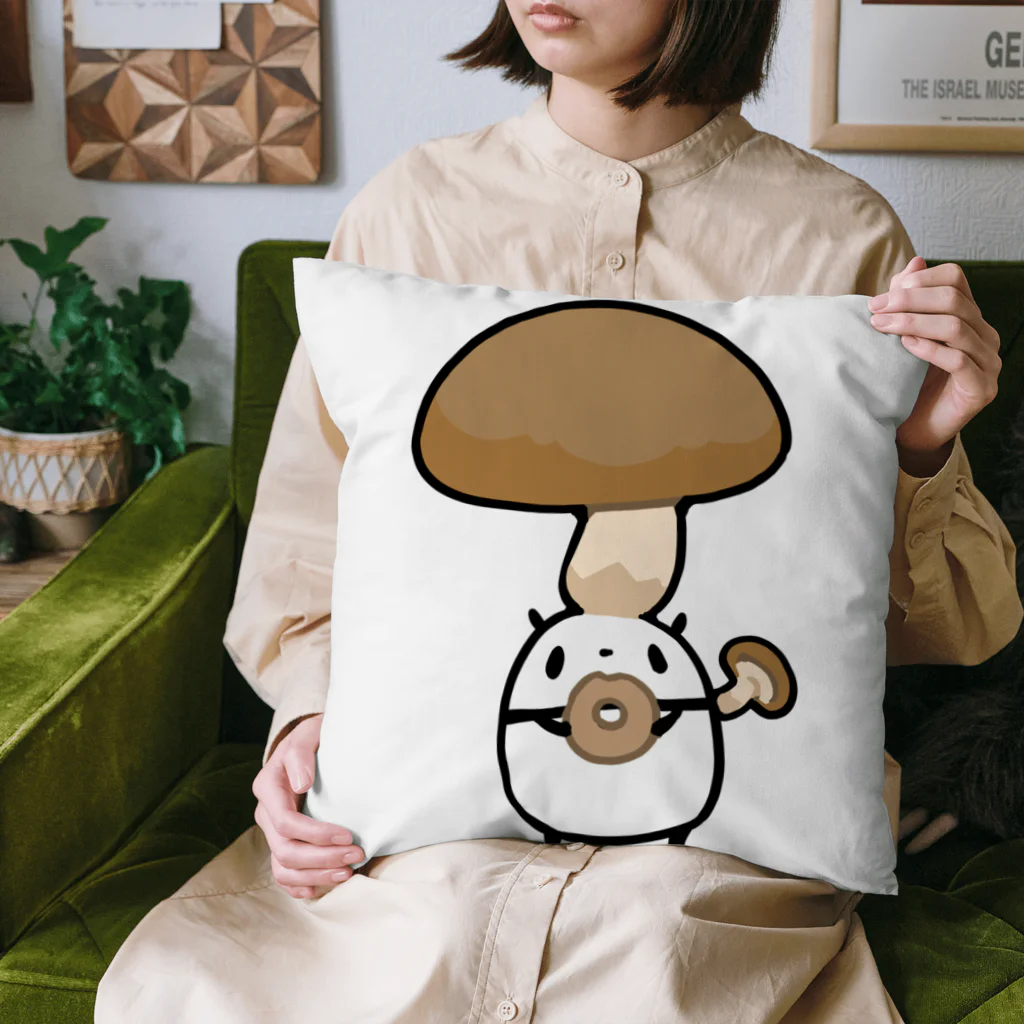 うさやのシイタケに侵食されるパンダ Cushion