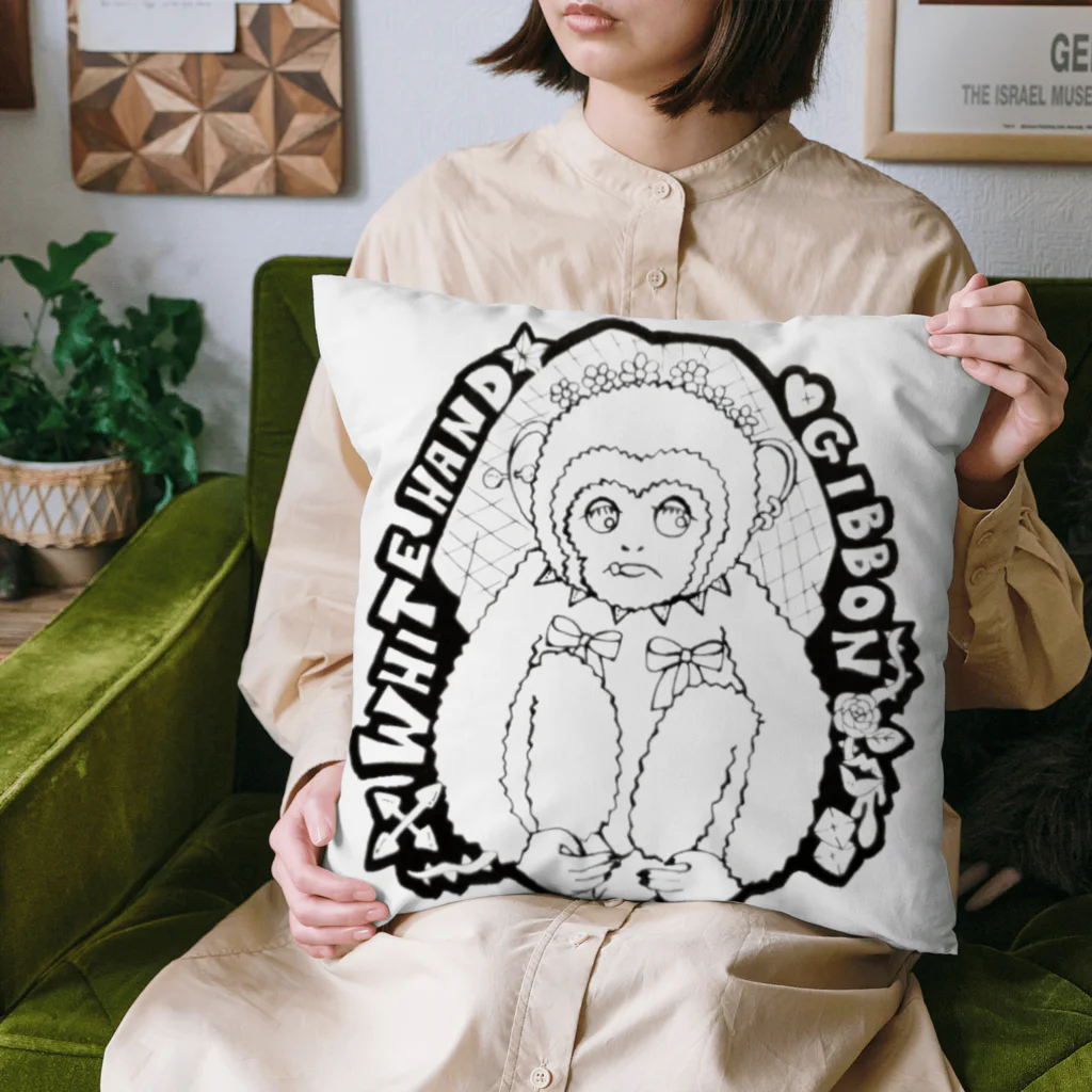 Dr.TeeTeeのウエディングなシロテテナガザル Cushion