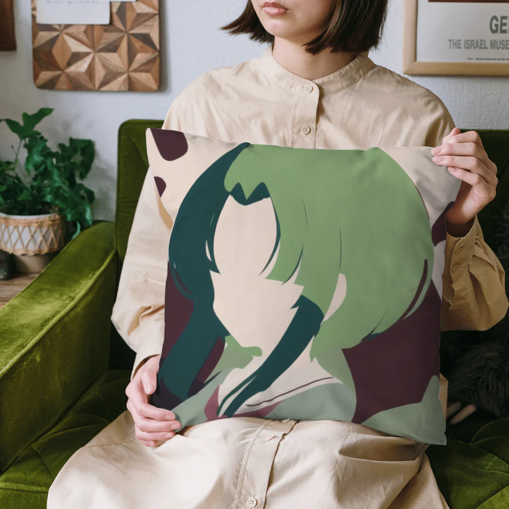 Riollaの緑の女の子 Cushion