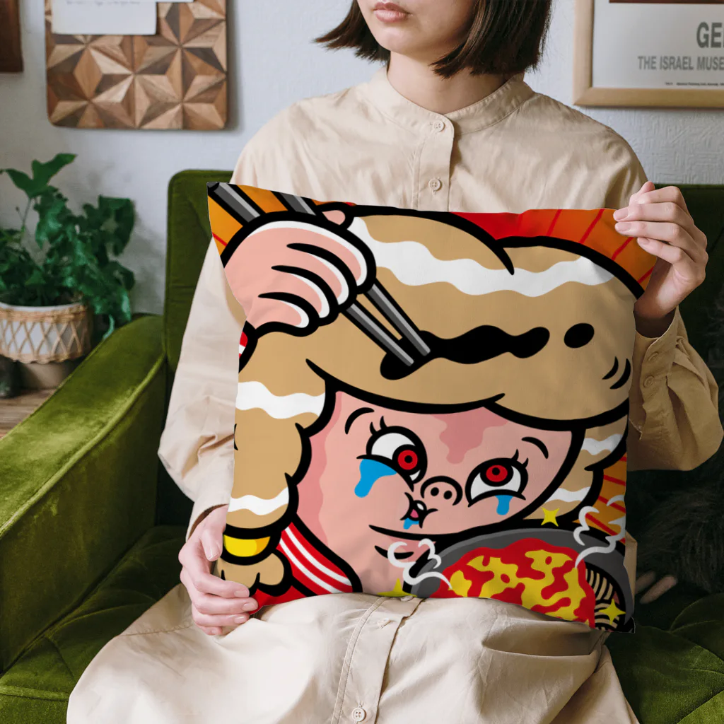 ジャイアント麗子の頭ん中のG麗子クッション with 紅生姜天 Cushion