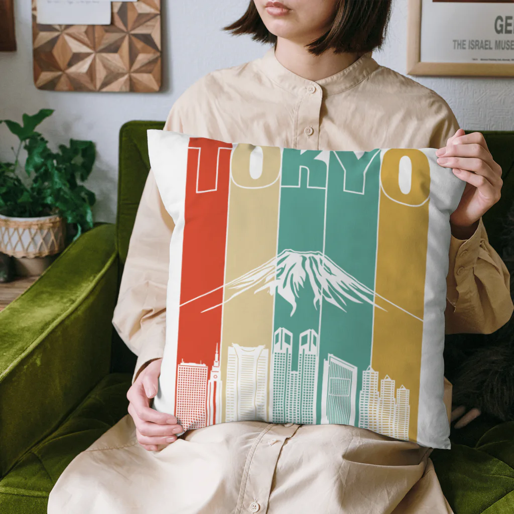 Stylo Tee Shopの東京と富士山 Cushion