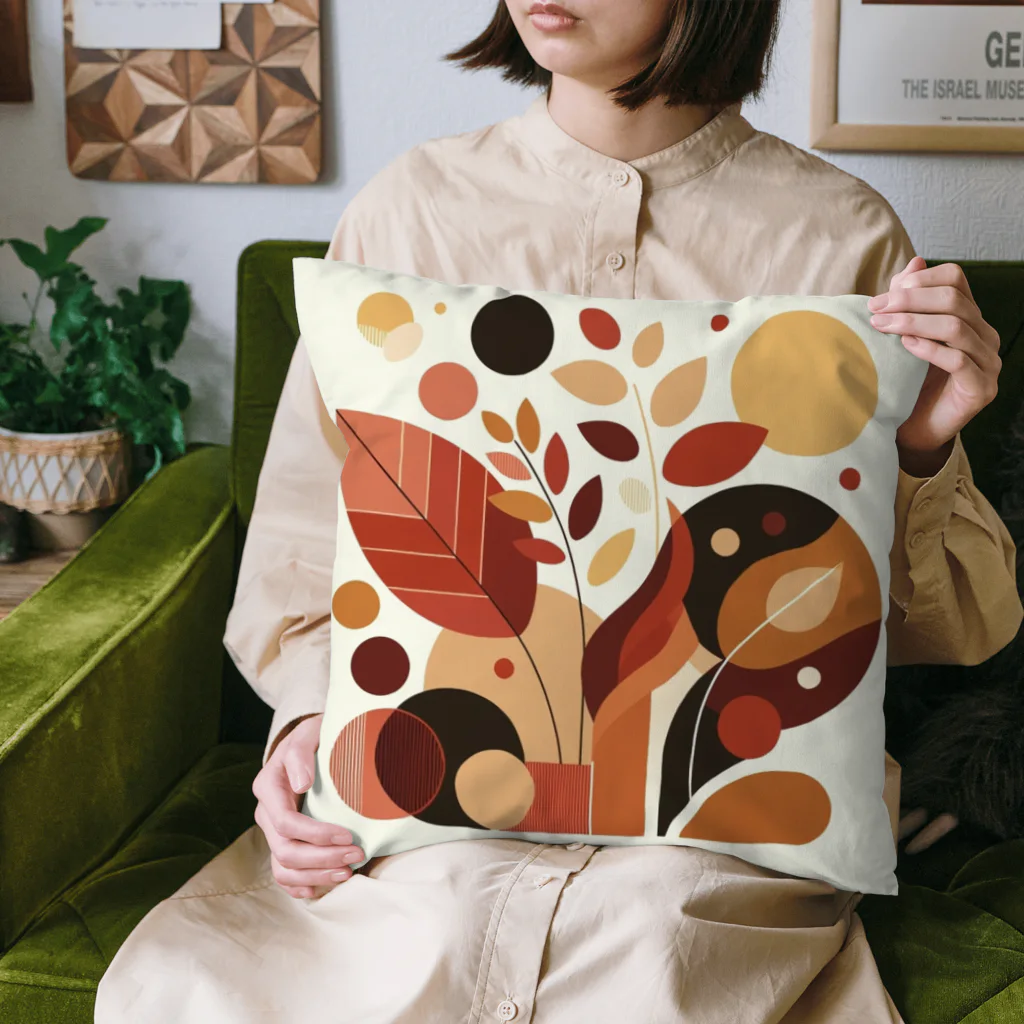 抽象画の世界の秋の落ち葉の抽象画 Cushion
