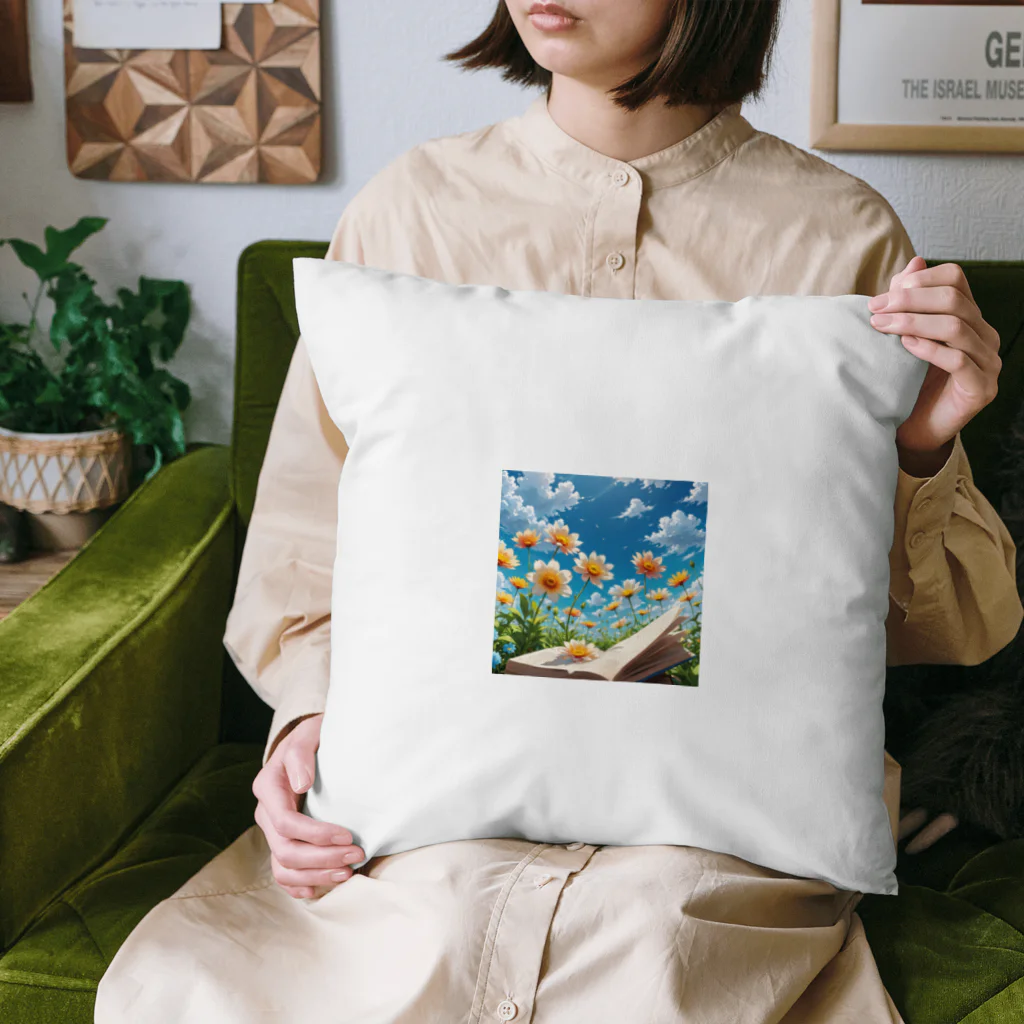 OTIRUBUTUBUTUの文字から咲いた花 Cushion