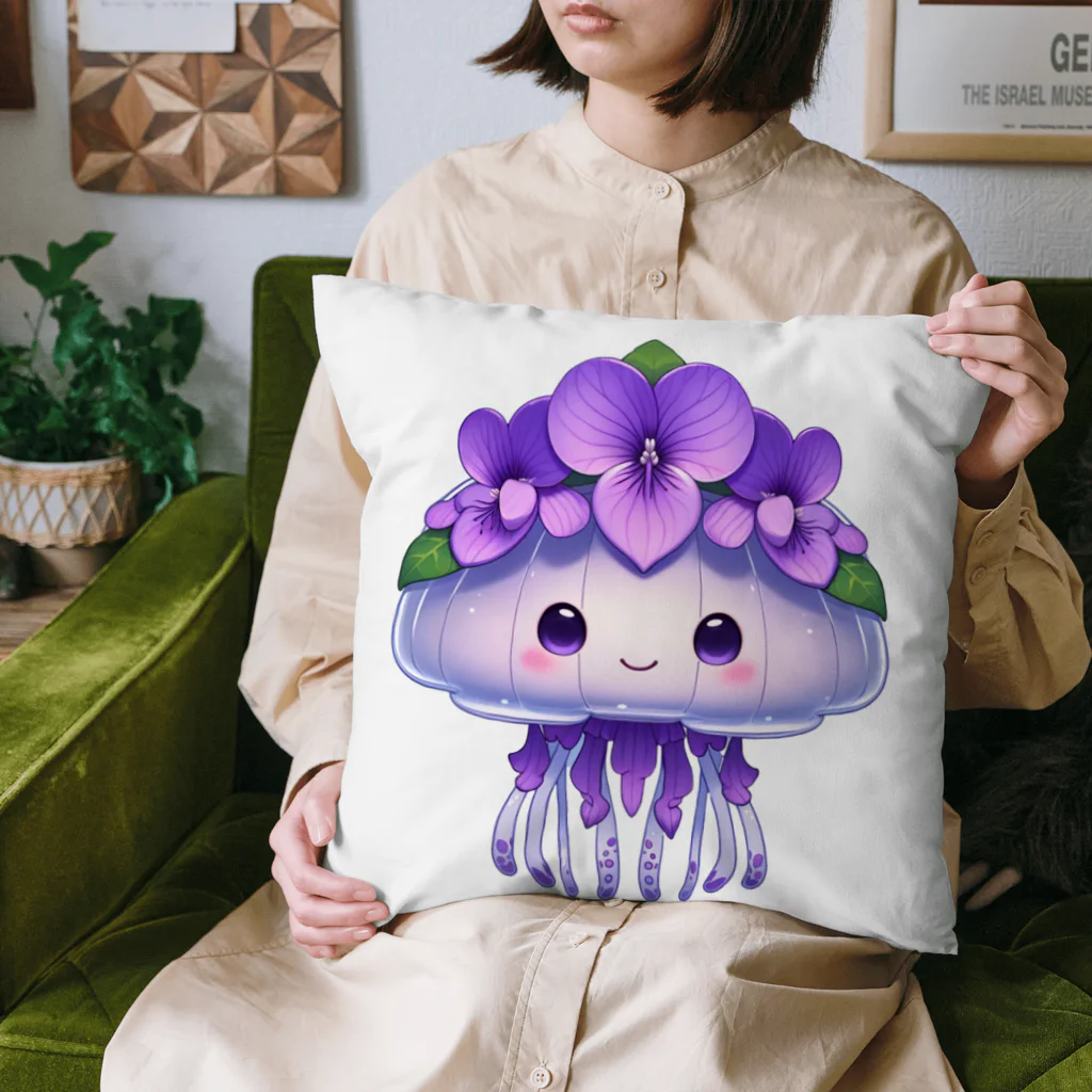 kimiyanの花くらげ　すみれちゃん2 Cushion