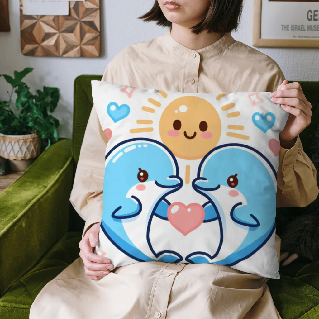 ゆるふわすとあっ♪の愛♡イルカ Cushion