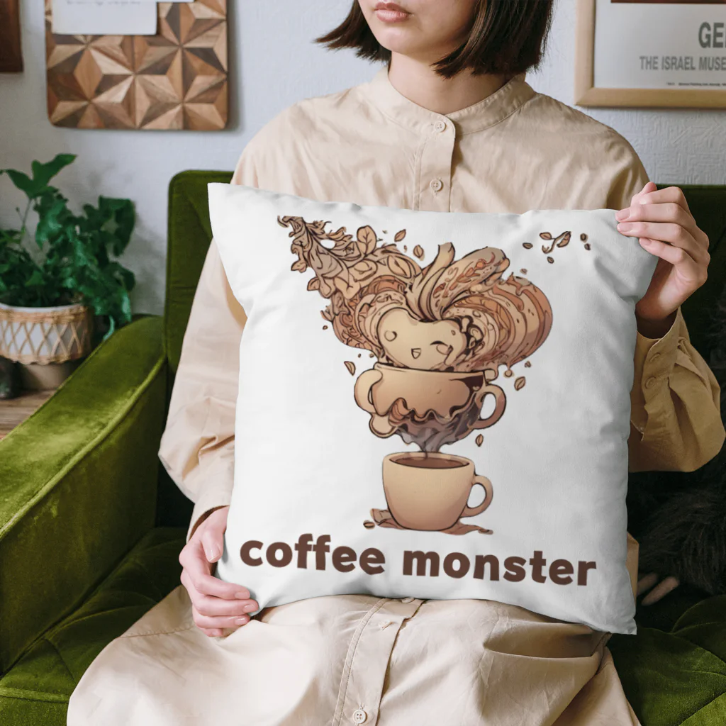 leisurely_lifeのcoffee monster Bourbon クッション