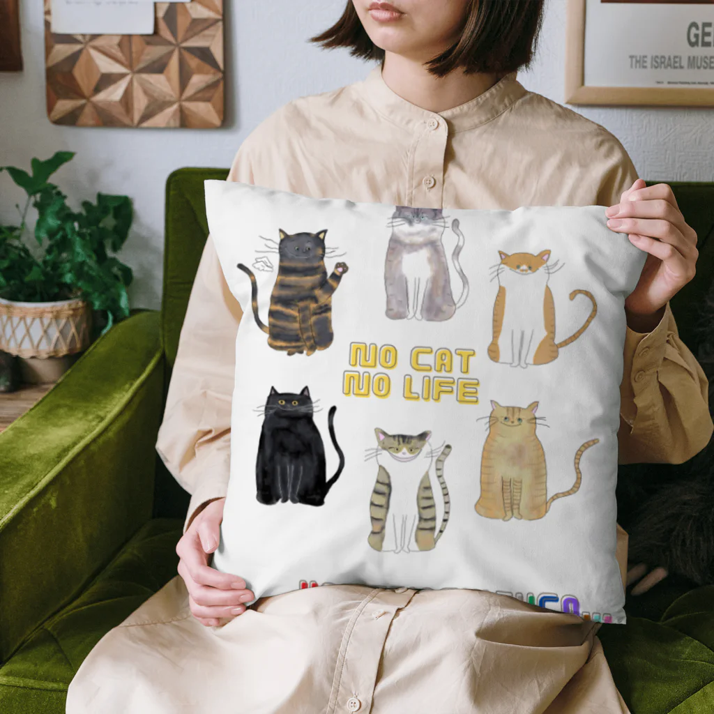 harenochinico...のNO CAT NO LIFE Cushion