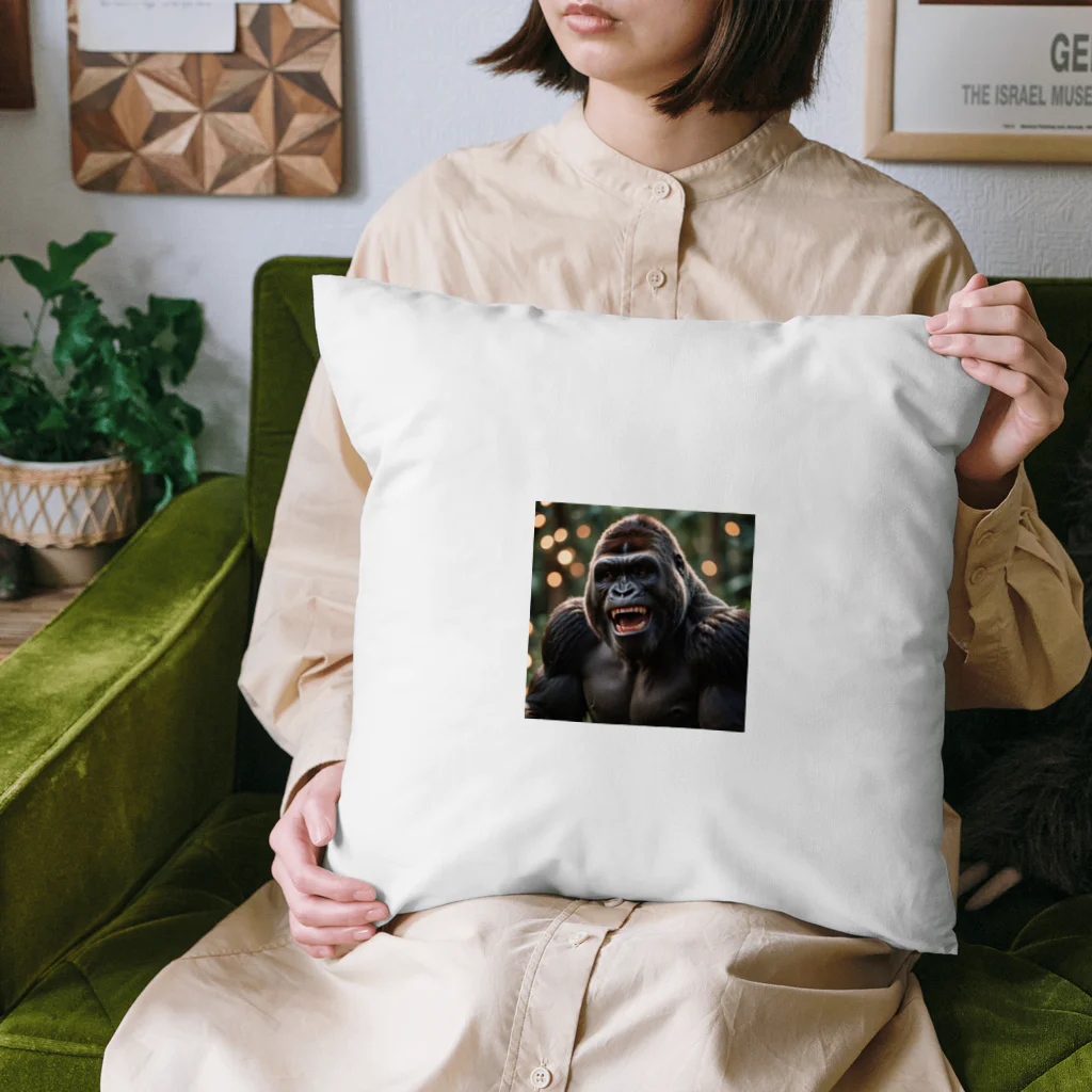 sunday_sataurday_freedayの喜んでいるゴリラ Cushion