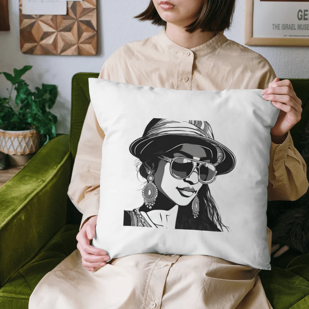 tatsuya05のサングラスガール Cushion