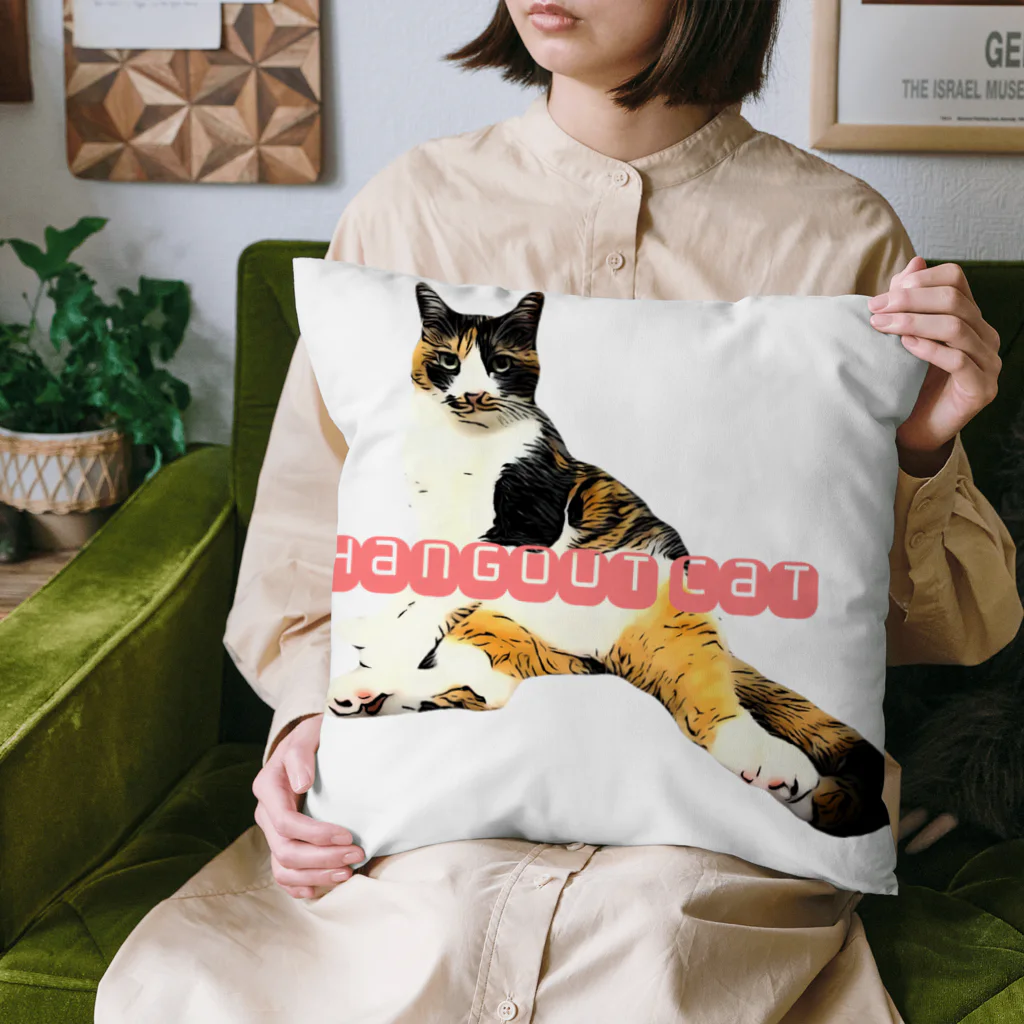 HANGOUTのみけ猫 Cushion