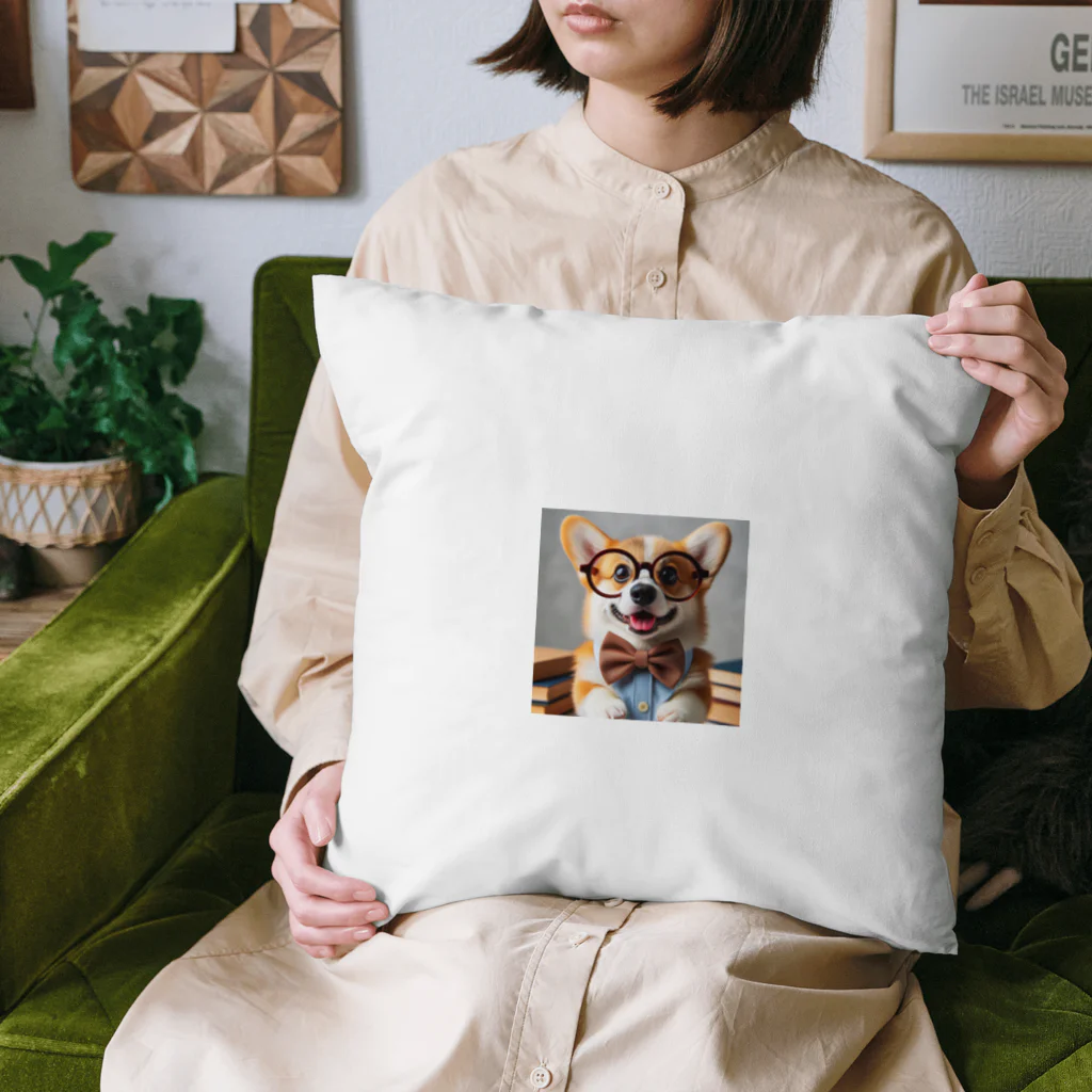 arakawork-01の物知りシリーズ　コーギー犬 Cushion