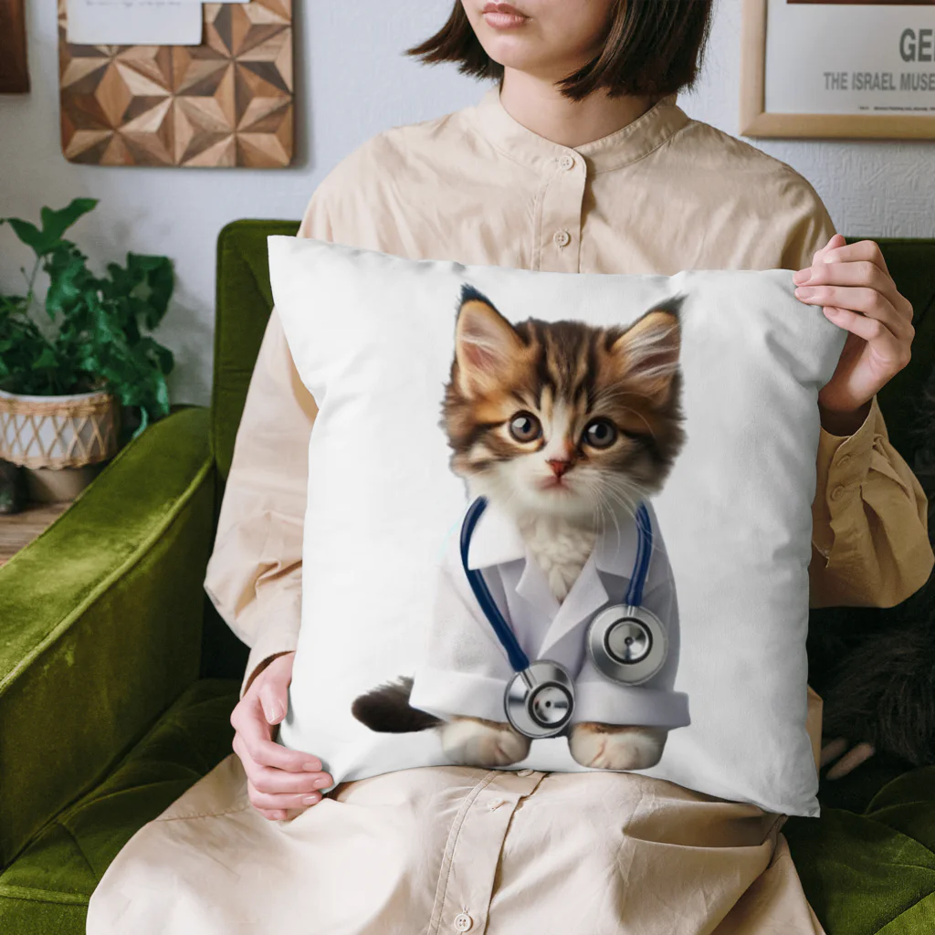 ネコネコ笑店 -Cat Goods Store-のDrねこ丸No1 Cushion