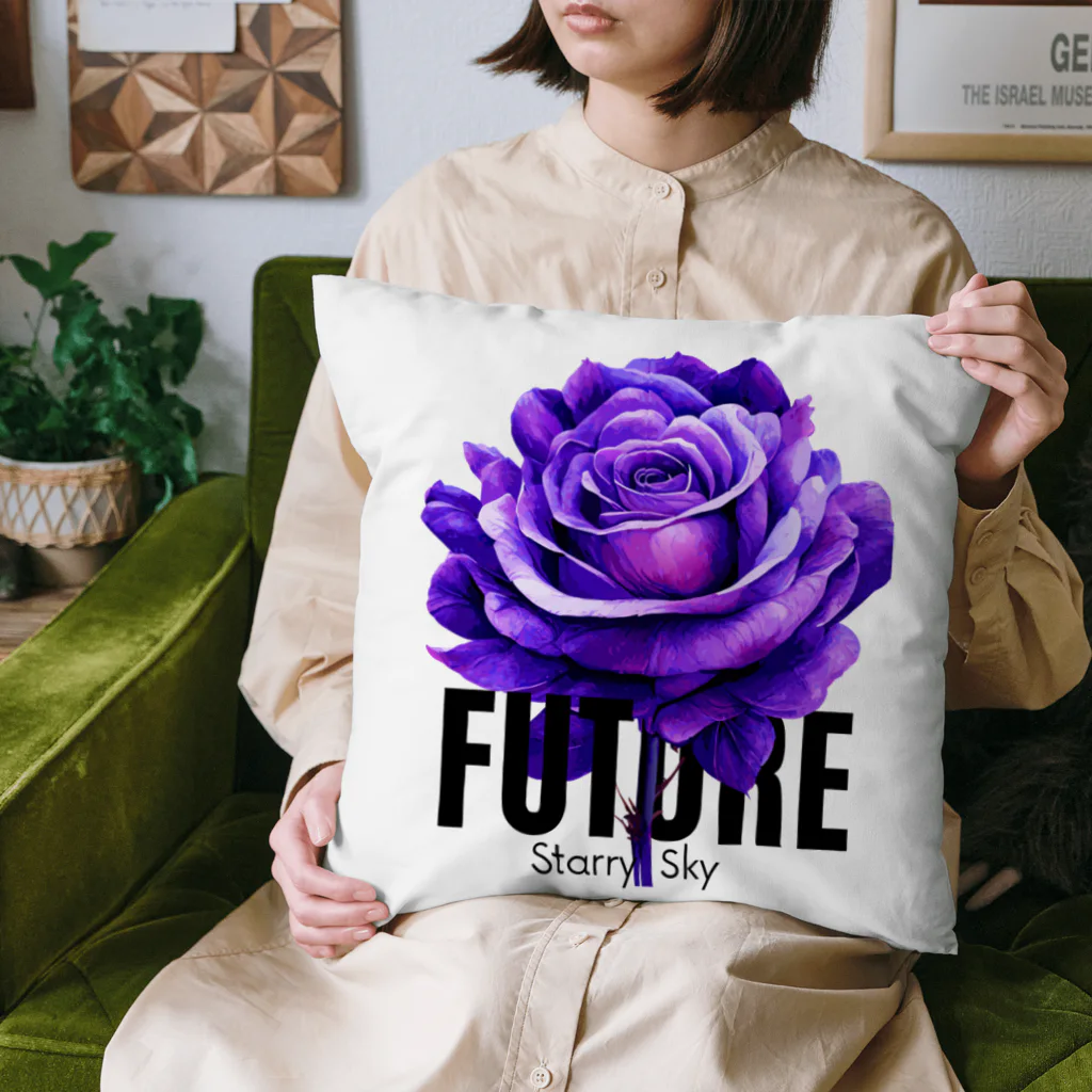 Future Starry Skyの紫色の薔薇 Cushion