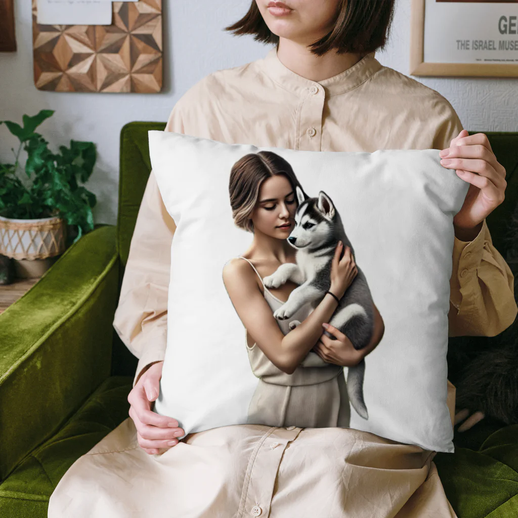 やまけんのかわいさ満点！子犬のハスキー！ Cushion