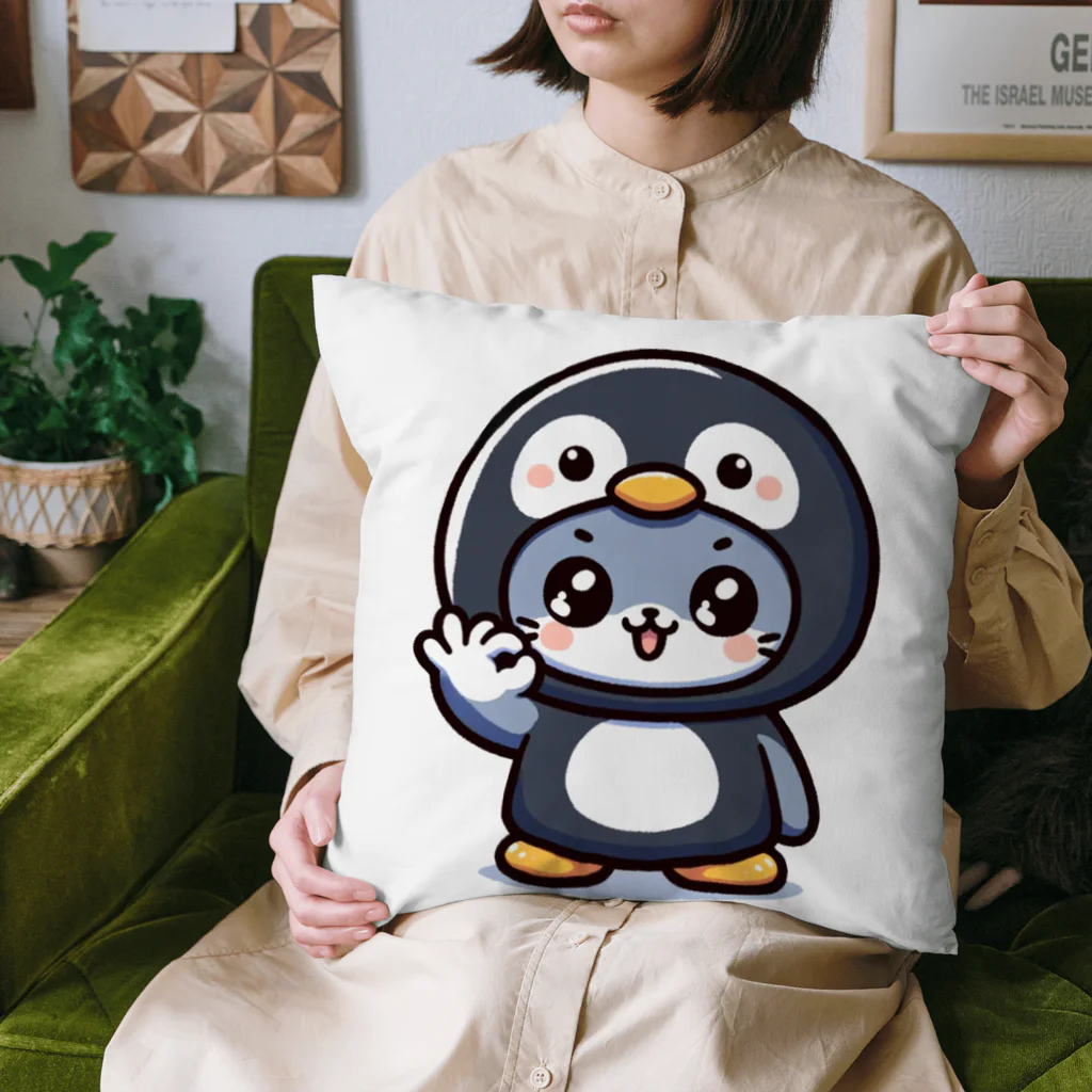 きぐるみあにまるず！のOKサイン着ぐるみネコ Cushion