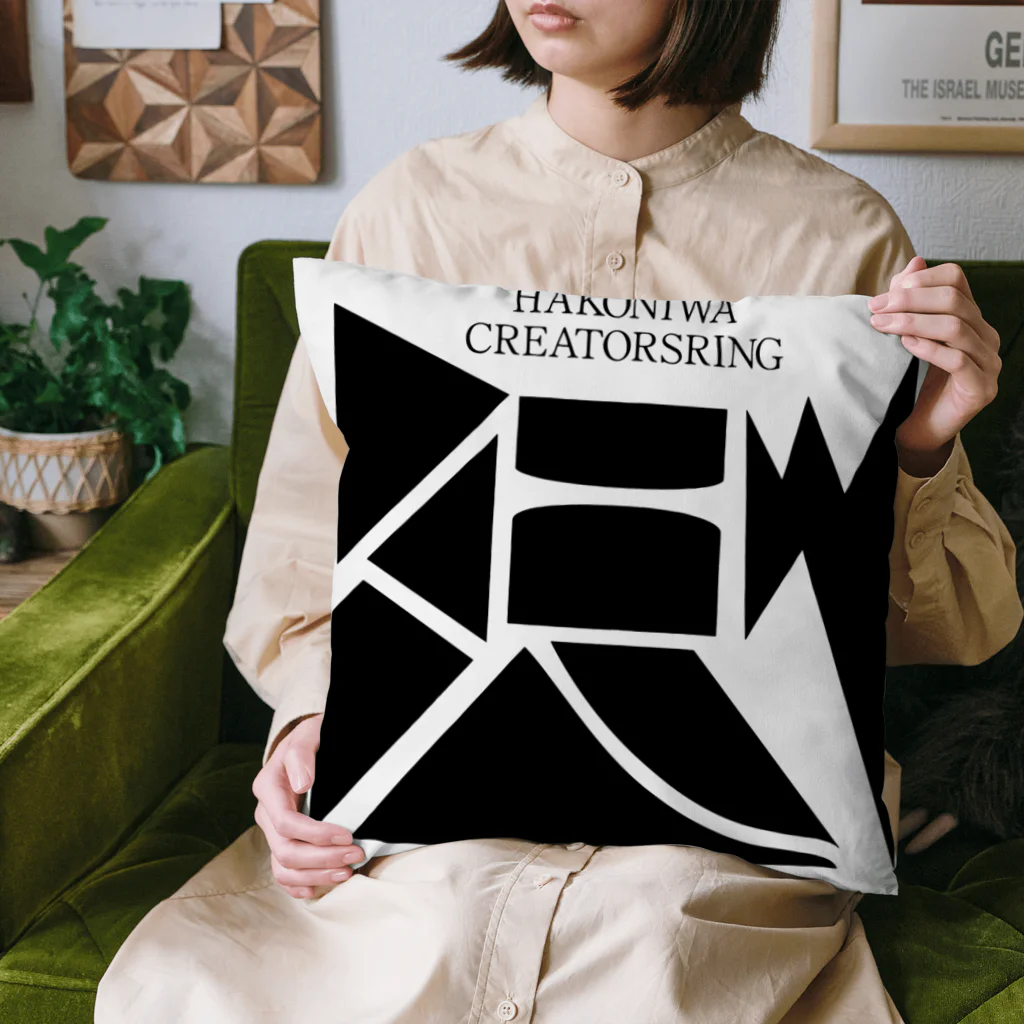 HAKONIWA CREATORSRING Official Online StoreのHAKONIWA 2nd LOGO CUSHION / WHITE クッション