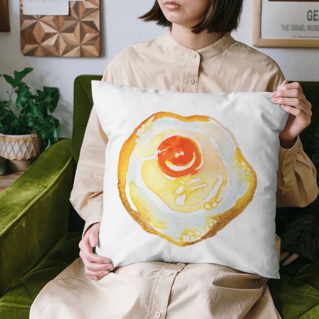 pyon☪︎chocoの目玉焼き　水彩 Cushion