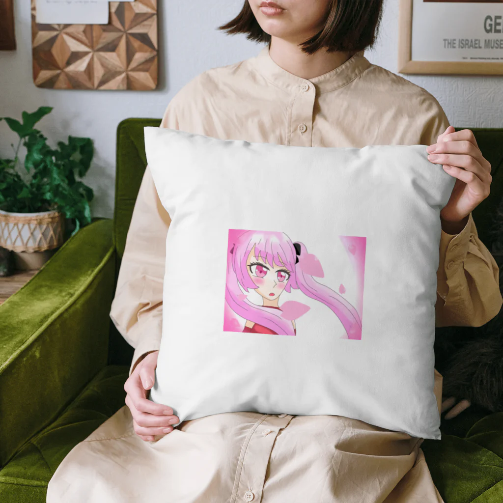 flakey108の夢見る少女(桜) Cushion