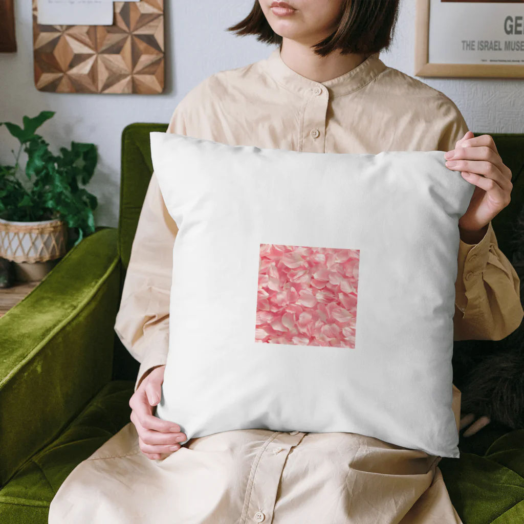 オンラインショップイエローリーフの桃色の花びら綺麗 Cushion