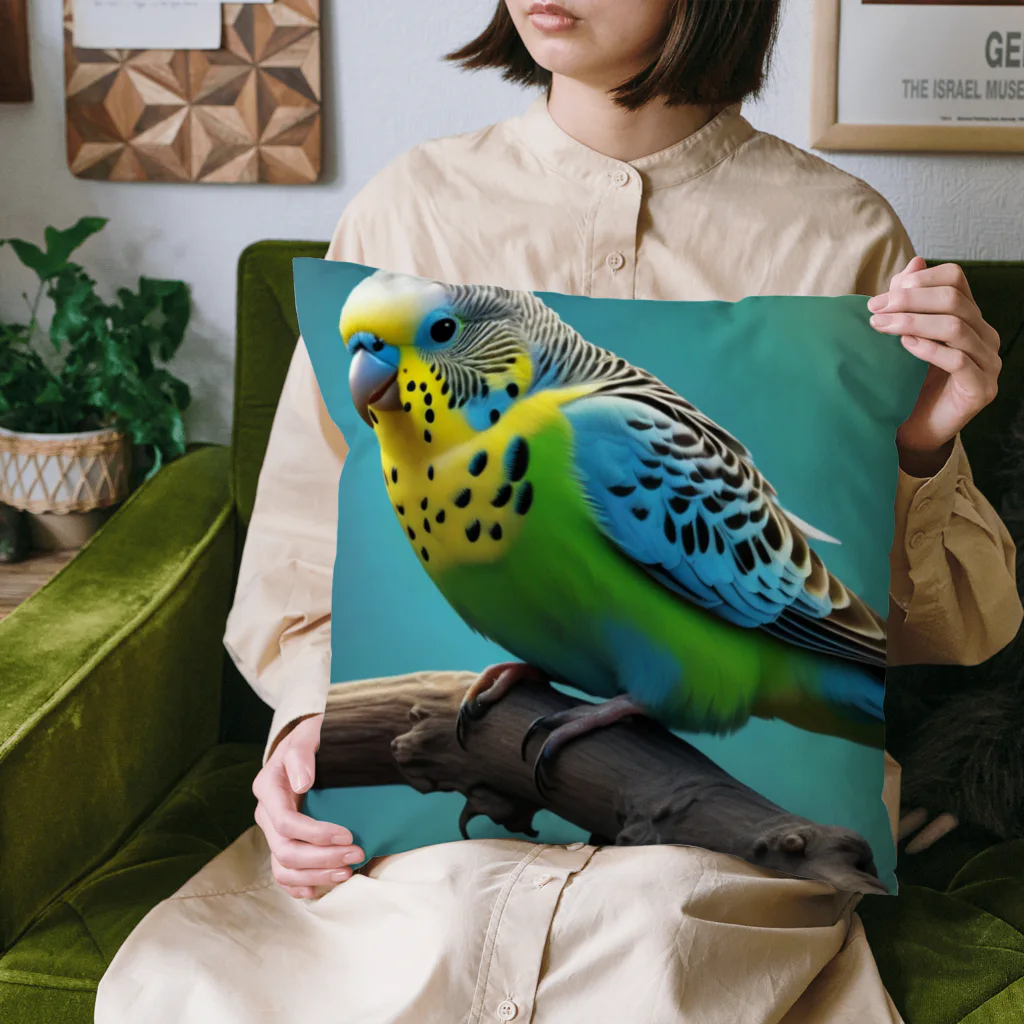 ジャパネットケフィアの配色が美しすぎるセキセイインコ(小物) Cushion