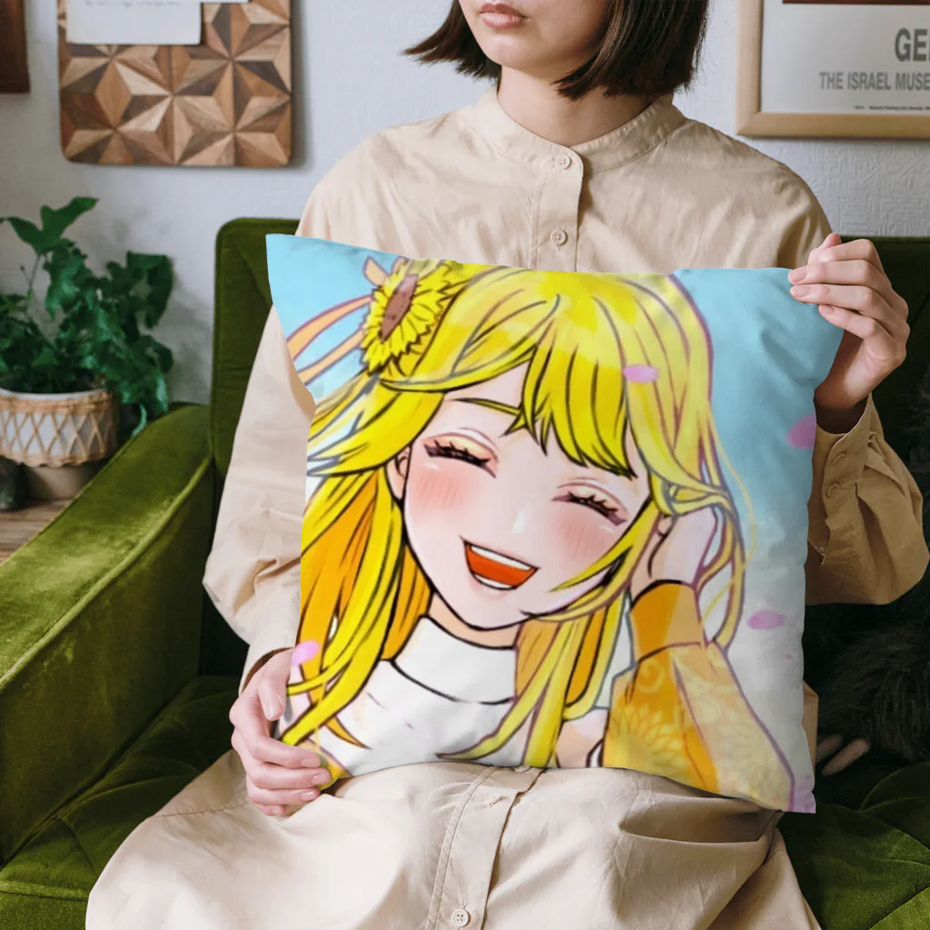 HIMAWARIの夏日　向日葵　桜　クッション Cushion