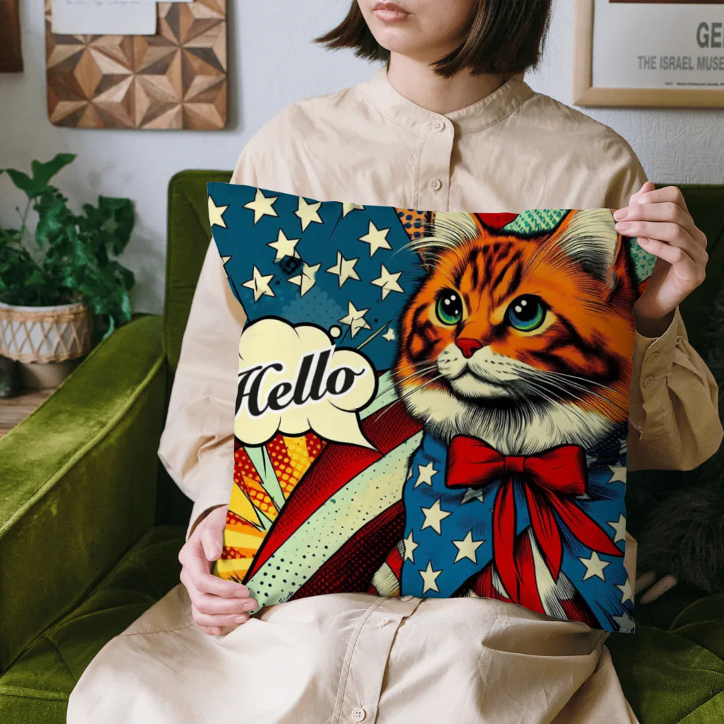 Chiro22のHELLO猫 Cushion