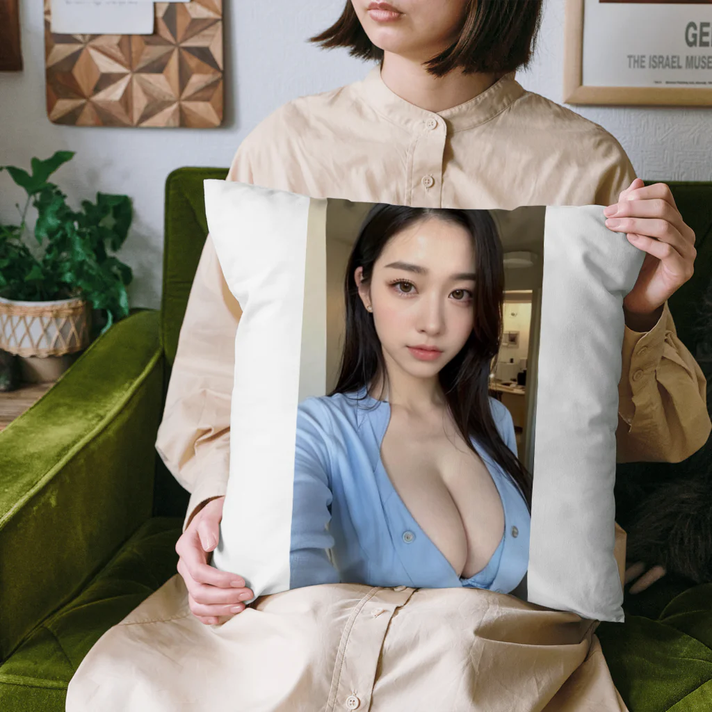 AI美女ワールドのロングヘア Cushion