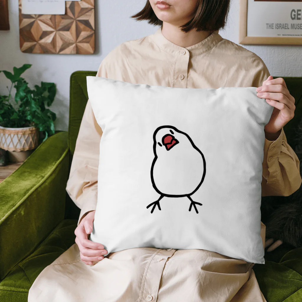 243のかしげる文鳥 Cushion