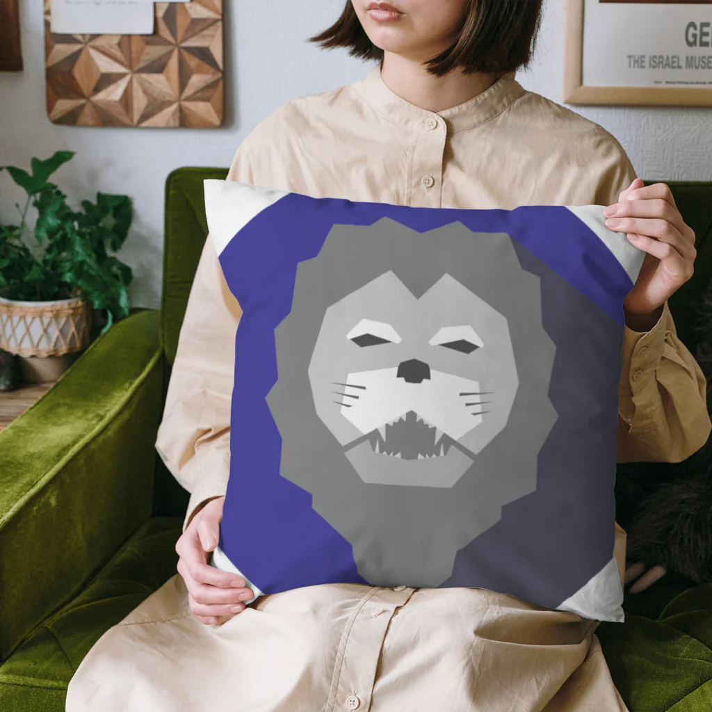 こばちデザインのアイコニマル　ライオン Cushion