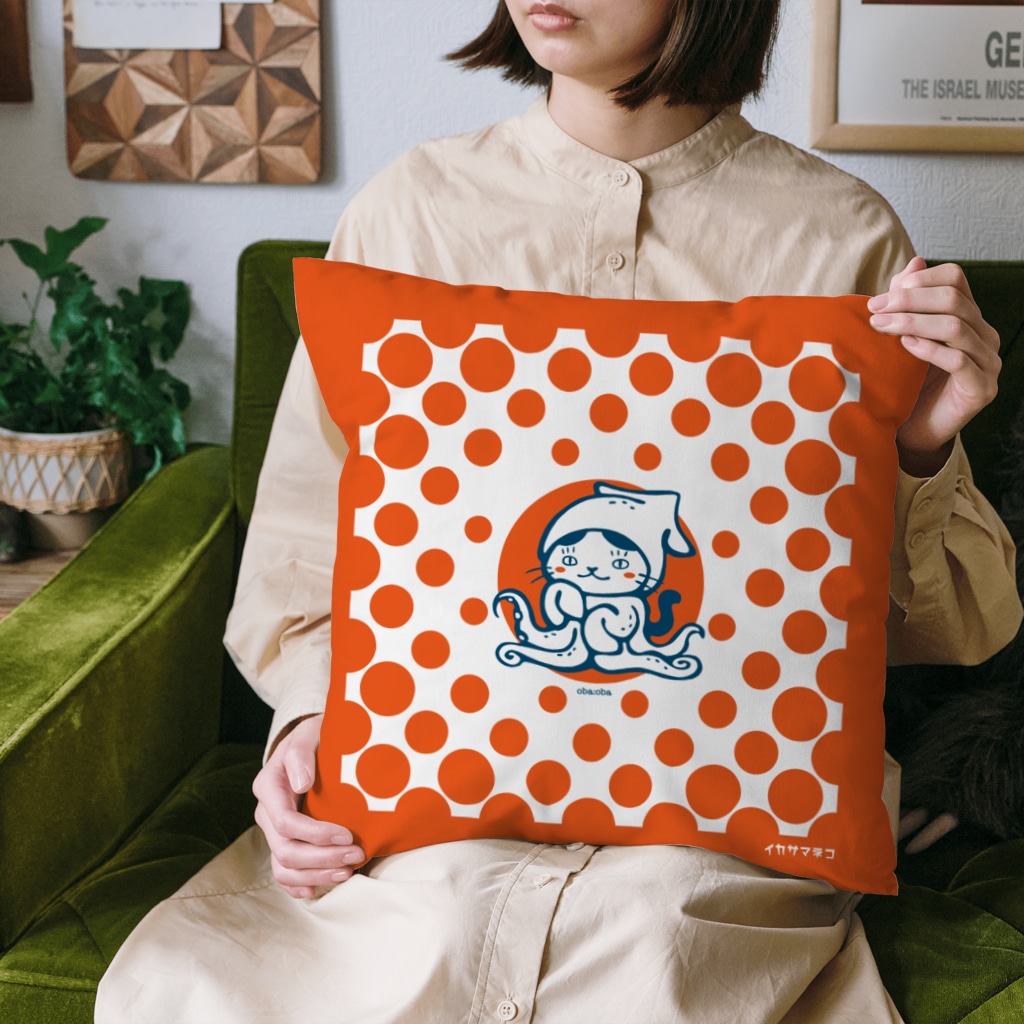 oba:obaのイカサマネコ Cushion